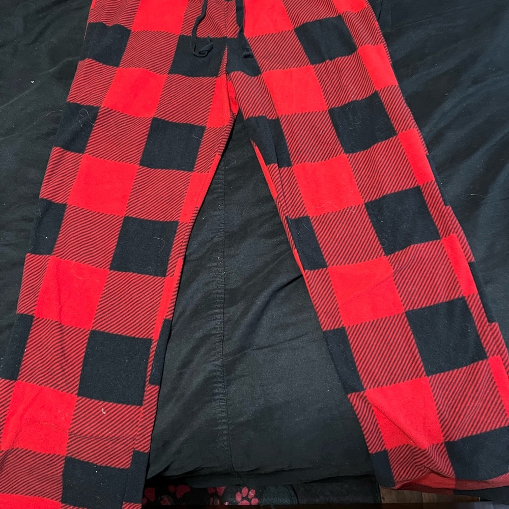 NWOT Red and Black lounge Pants. Only tried them on, too small for me.
